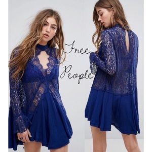 Free People Lace Bell Sleeve Swing Tunic / Dress
